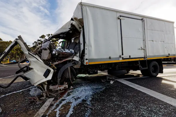A crumpled truck. An Alpharetta truck accident lawyer could help the victims of this crash. Georgia truck accidents lawyers are skilled at helping victims get compensation for common truck accident injuries.