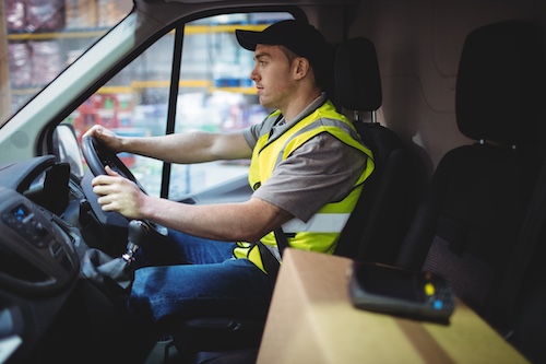 Man in Work Van