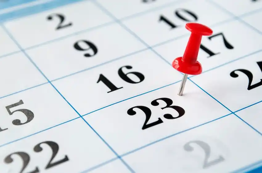 Calendar marking Georgia's two-year statute of limitations deadline for car accident claims
